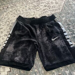 Nike Black and Gray Athletic Shorts with Velour Texture